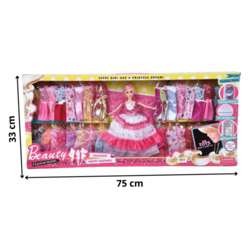 Păpușă Fashion cu Set Mare de Haine