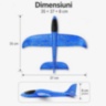 Avion planor din spumă EPP pentru copii, 35 cm