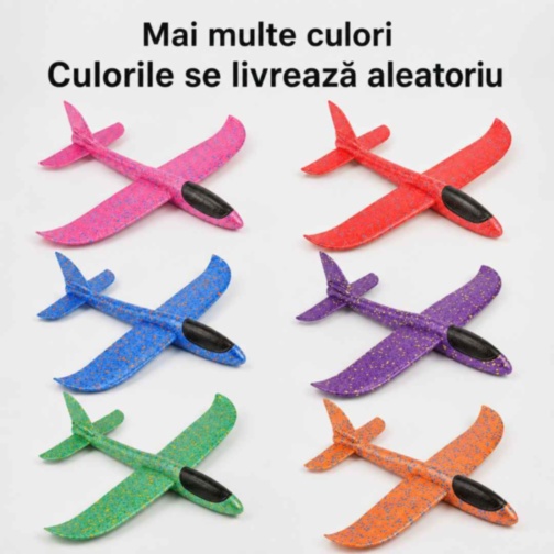 Avion planor din spumă EPP pentru copii, 35 cm