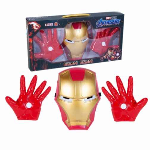 Set  Iron Man , Mască și Manuși cu Efecte Luminoase