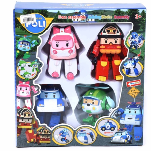 Set 4 Robocar Poli Transformabili