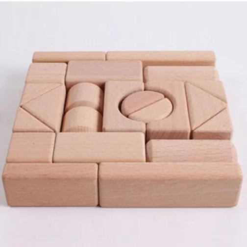 Set Blocuri de Construcție din Lemn - 22 Piese