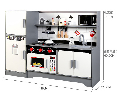 Bucătărie din Lemn cu Accesorii Incluse