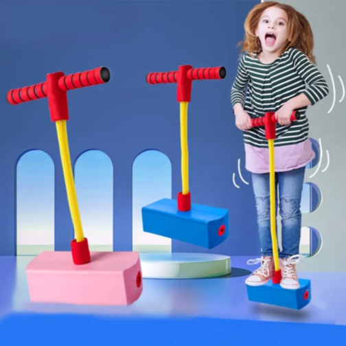 Jucărie Saltăreață Pogo Stick din Spumă cu Sunete Amuzante (culoare aleatorie)