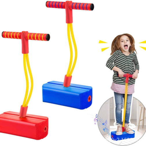 Jucărie Saltăreață Pogo Stick din Spumă cu Sunete Amuzante (culoare aleatorie)