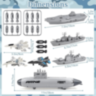 Set Nave Militare cu Submarin și Avioane