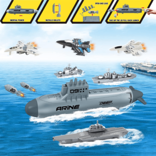 Set Nave Militare cu Submarin și Avioane