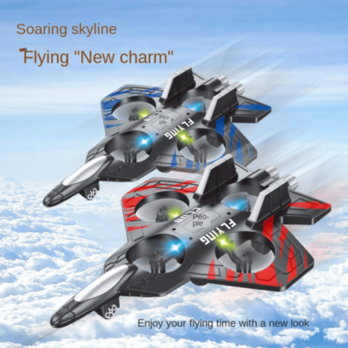 Dronă Avion cu Telecomandă și Lumini LED pentru Copii (culoare aleatorie) Dronă Avion cu Telecomandă și Lumini LED pentru Copii (culoare aleatorie)