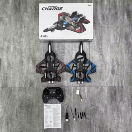 Dronă Avion cu Telecomandă și Lumini LED pentru Copii (culoare aleatorie) Dronă Avion cu Telecomandă și Lumini LED pentru Copii (culoare aleatorie)