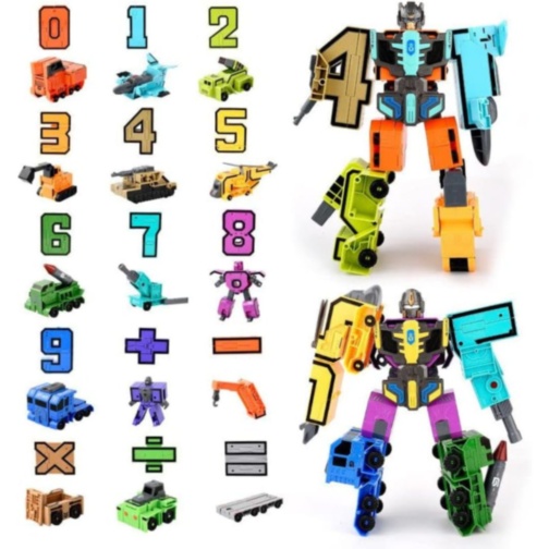 Robot Transformabil Cifre 5-9 pentru Copii