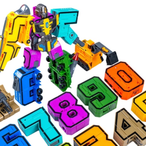 Robot Transformabil Cifre 5-9 pentru Copii