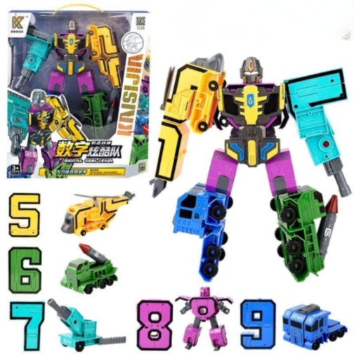 Robot Transformabil Cifre 5-9 pentru Copii