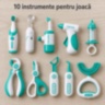 Set dentist turcoaz pentru copii cu păpușă și fotoliu