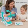 Set dentist turcoaz pentru copii cu păpușă și fotoliu