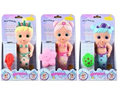 Bloopies Mermaid, Păpușa de Baie care își Schimbă Culoarea în Apă | image