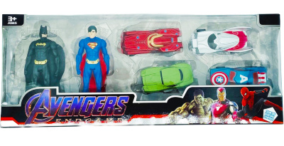 Set 2 Super Eroi cu 4 Mașinuțe | image