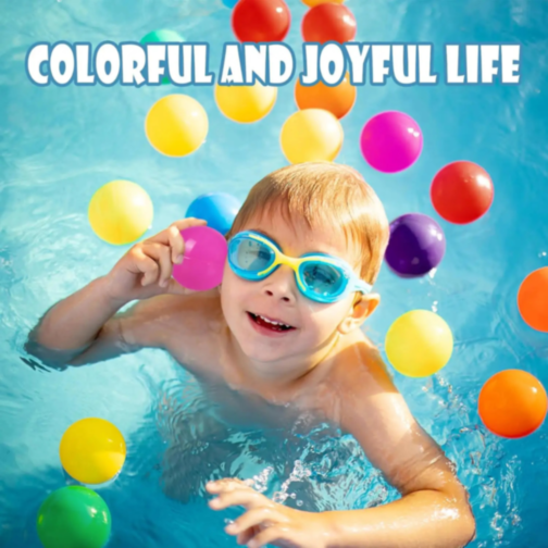Set 60 de Bile Colorate din Plastic pentru Joacă - 5.5 cm