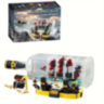 Corabie de Pirați în Sticlă cu LED – Set de Construcție Creativ pentru Copii, 852 piese