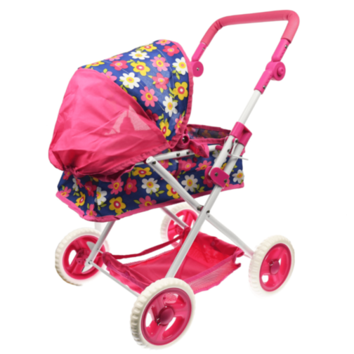 Cărucior de Jucărie pentru Păpuși cu Model Floral