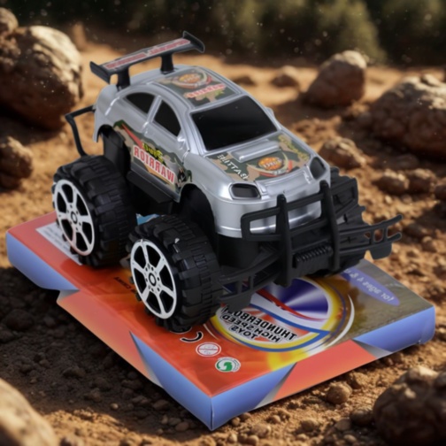 Mașină Off-Road Gri cu Roti Mari și Suspensii (culoare aleatorie)