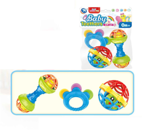 [P/B]3pcs baby rattle bells