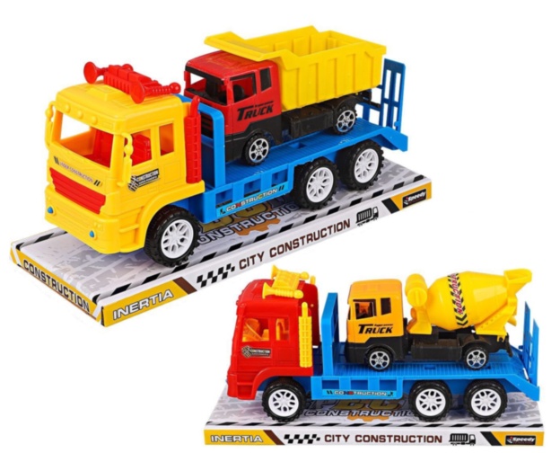 Camion cu Trailer și Tehnică de Construcție, 26cm