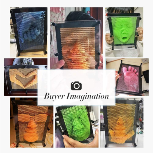 Panou 3D Pin Art – Creează Amprente Unice în Timp Real (culoare aleatorie)