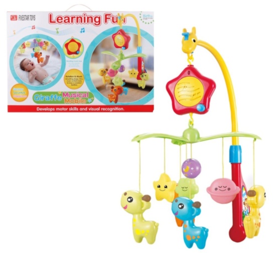 Caruselul Muzical pentru Pătuc cu Girafe