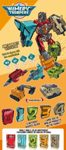 Robot Transformabil în Cifră, Pocket Morphers 0-4