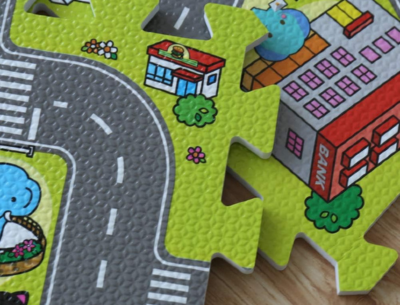 Covoraș Puzzle cu Tematică Orășel – Distracție și Siguranță | image