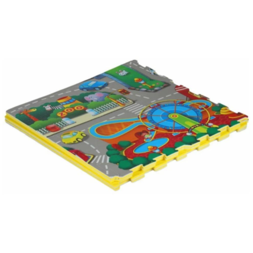 Covoraș Puzzle cu Tematică Orășel – Distracție și Siguranță