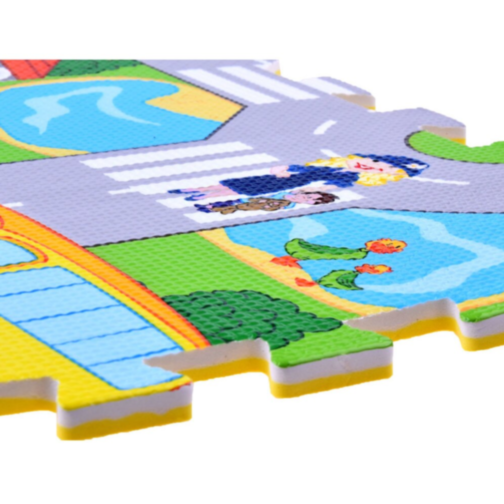 Covoraș Puzzle cu Tematică Orășel – Distracție și Siguranță