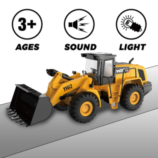 Buldozer Interactiv cu Sunete și Lumini pentru Copii