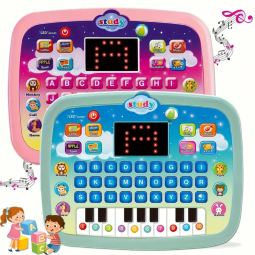 Tabletă Educativă Interactivă pentru Copii cu Litere, Muzică și Jocuri (culoare aleatorie)