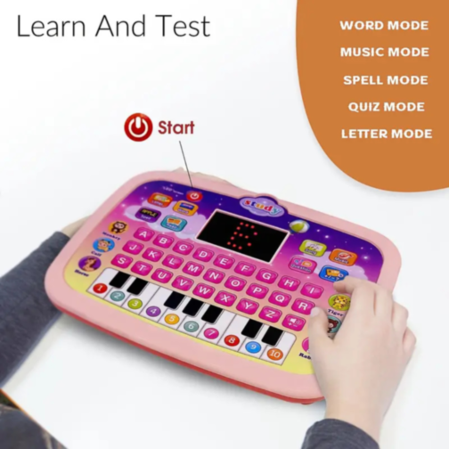 Tabletă Educativă Interactivă pentru Copii cu Litere, Muzică și Jocuri (culoare aleatorie)
