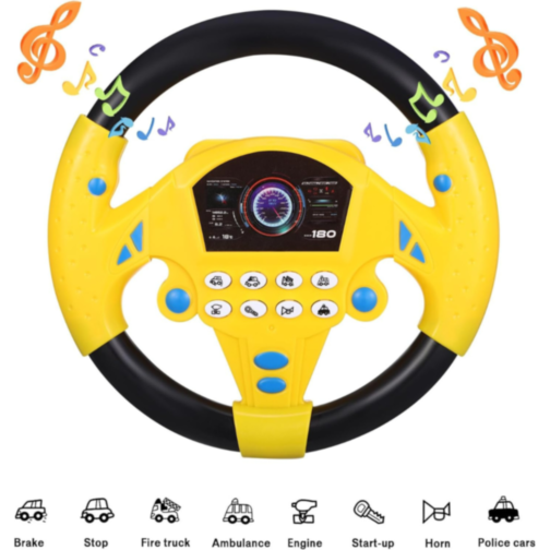 Volan Interactiv cu Sunete și Lumini pentru Copii (culoare aleatorie)