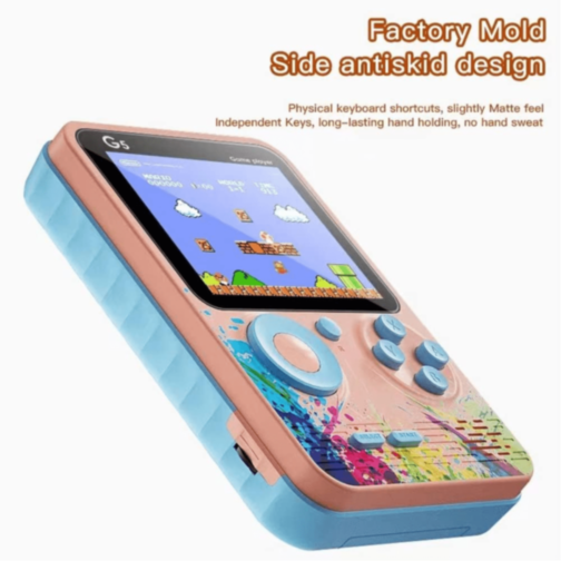 Consolă Gaming G5 cu Ecran Mare și Jocuri Clasice | Controler Inclus (culoare aleatorie)