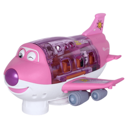 Avion Interactiv cu Lumină, Muzică și 3 Omuleți (culoare aleatorie)