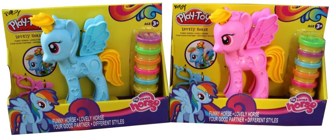 Set  Crează-ți Propriul Ponei  cu Plastilina în 6 Culori