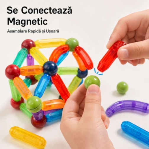 Set Magnetic de Construcție Creativă cu 42 Piese