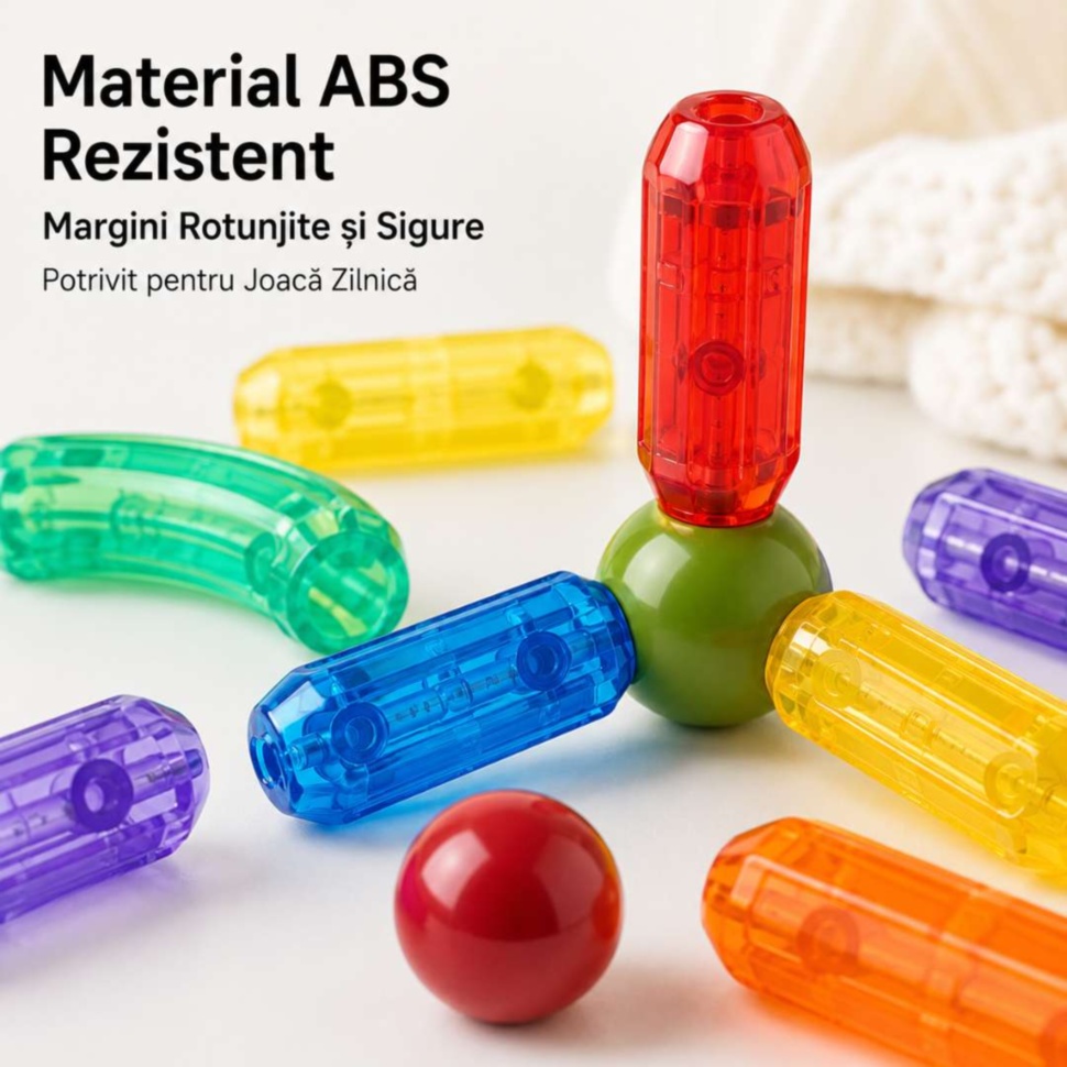 Material ABS rezistent cu margini rotunjite pentru joacă zilnică