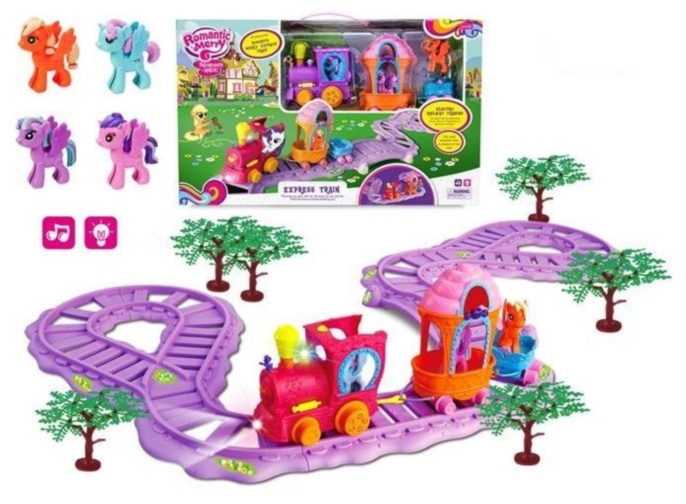 Tren Electric  My Little Poney  cu Sunete și Efecte Luminoase