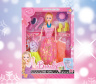 Barbie cu 4 Ținute, Pălărie, Oglindă, Pieptene și Încălțăminte 