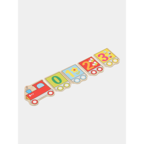 Puzzle Tren cu Numere și Vagoane