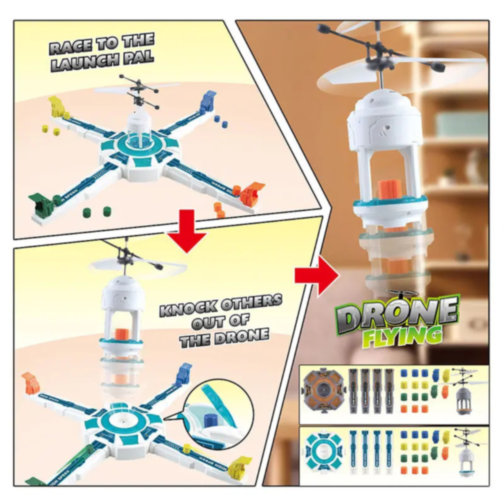 Dronă Zburătoare cu Platformă de Lansare și Mod Competitiv