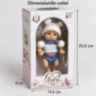 Păpușă bebeluș realistă de 20 cm cu hăinuțe tricotate