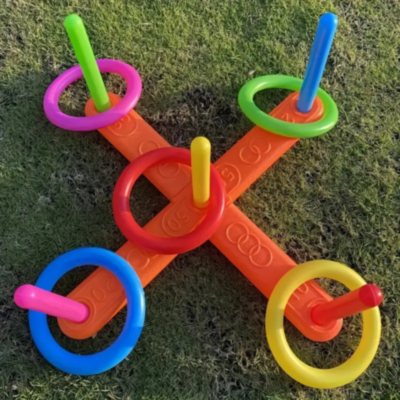 Joc de Aruncat Inele Colorate – Activitate Educativă pentru Interior și Exterior | image