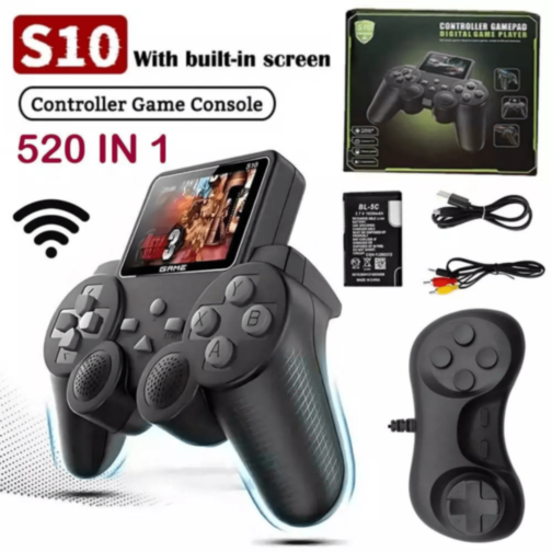 Consolă Retro S10 cu Ecran și 520 Jocuri