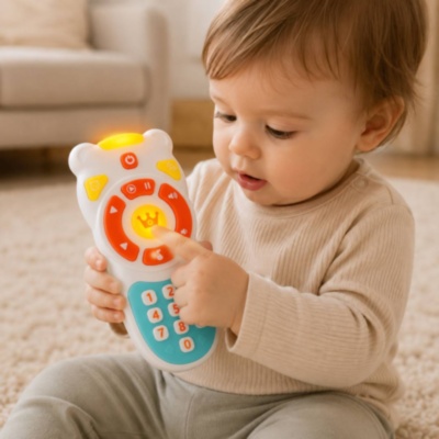 Telecomandă jucărie muzicală cu lumini pentru bebeluși | image