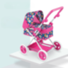 Cărucior de Jucărie pentru Păpuși cu Model Floral 